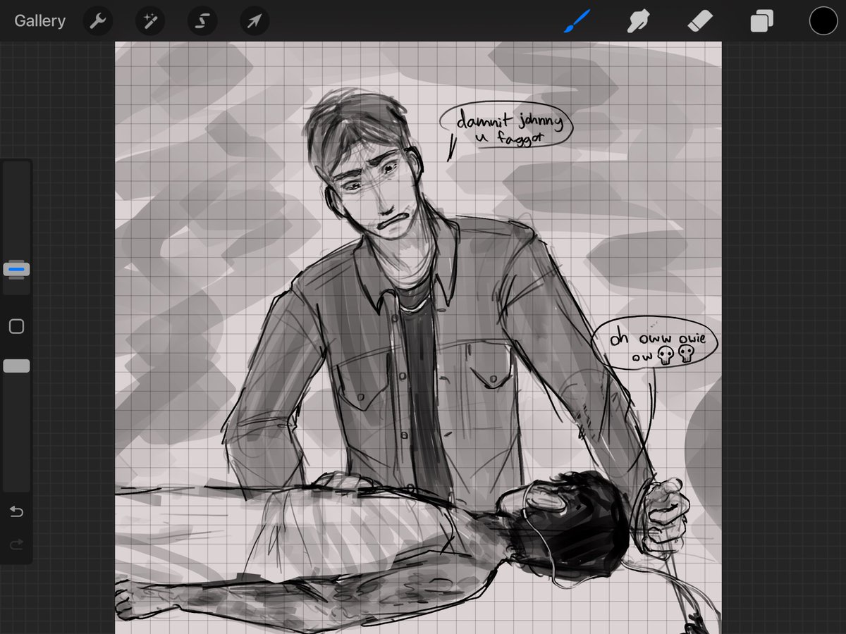 D1ppyD0p's tweet photo. “Oh oww owie ow 💀💀” 
#TheOutsiders #Fanart #DallasWinston #JohnnyCade https://t.co/yYR39TzbuB