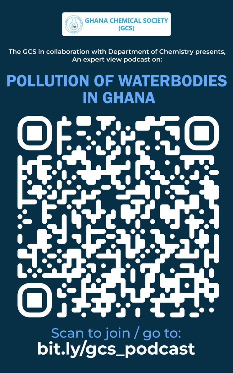 membership_GCS's tweet photo. Join the Expert View podcast series organised by the GCS to discuss the polllution of waterbodies in Ghana led by Prof. Godfred Darko, an environmental and analytical chemist on 3rd December 2024 at 1:00 PM live on Zoom.  
🔗Join here: https://t.co/c3z9jjBicg https://t.co/U6U1dLybmS