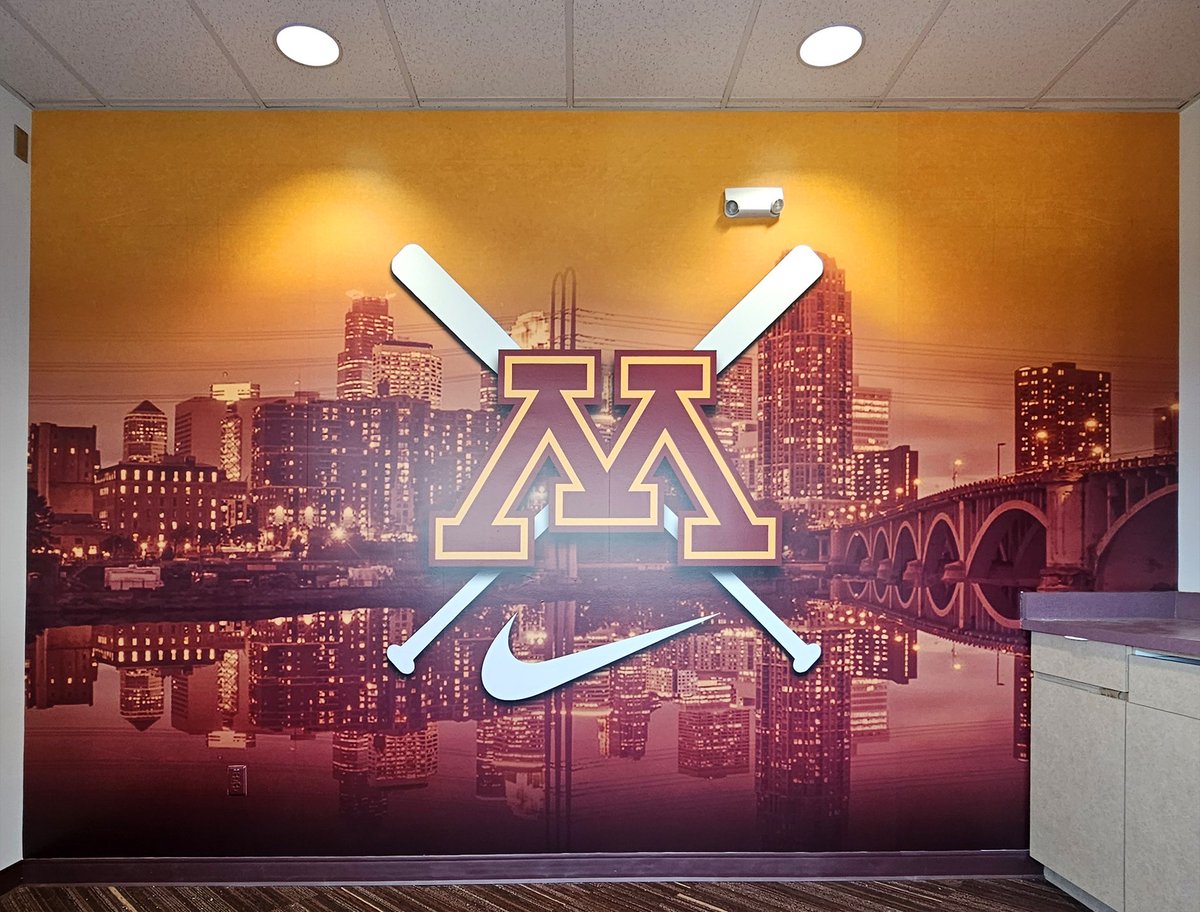 KJ_Branding's tweet photo. Proud to show off some brand new graphics that just got installed for @gophersoftball
Our installers toughed it out through the cold and got some cool stuff put up before thanksgiving. Some awesome indoor work as well.
More to come!!
#designcreateinstall #gophersoftball https://t.co/O7XKmkJvC2