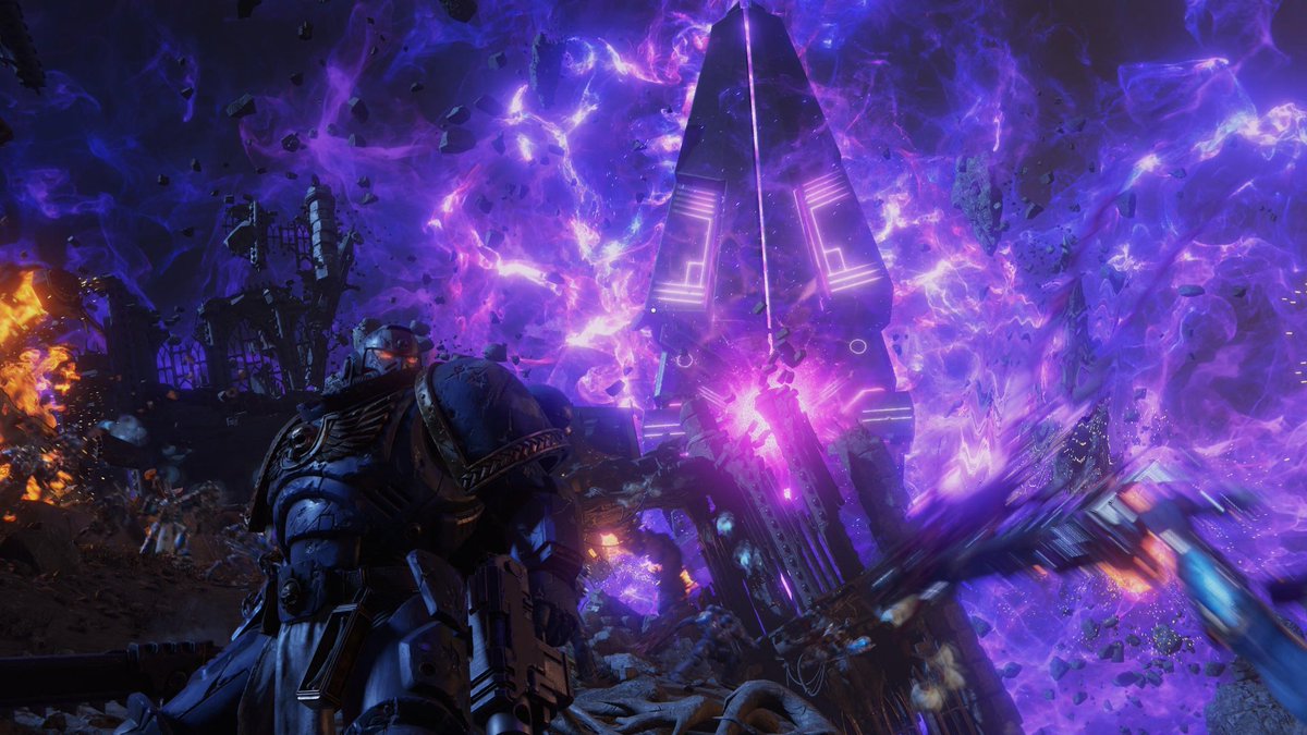 QuestChill's tweet photo. ⚔️💀 Space Marine 2: Warhammer 40k 💀⚔️
Dive into the grimdark future with these stunning visuals from Space Marine 2! The Emperor’s finest take the fight to the enemy in breathtaking detail. 🛡️🔥🪖 #Warhammer40k #SpaceMarine2  #PS5 #gamingdiary @QuestChill https://t.co/LLASS1xNSh