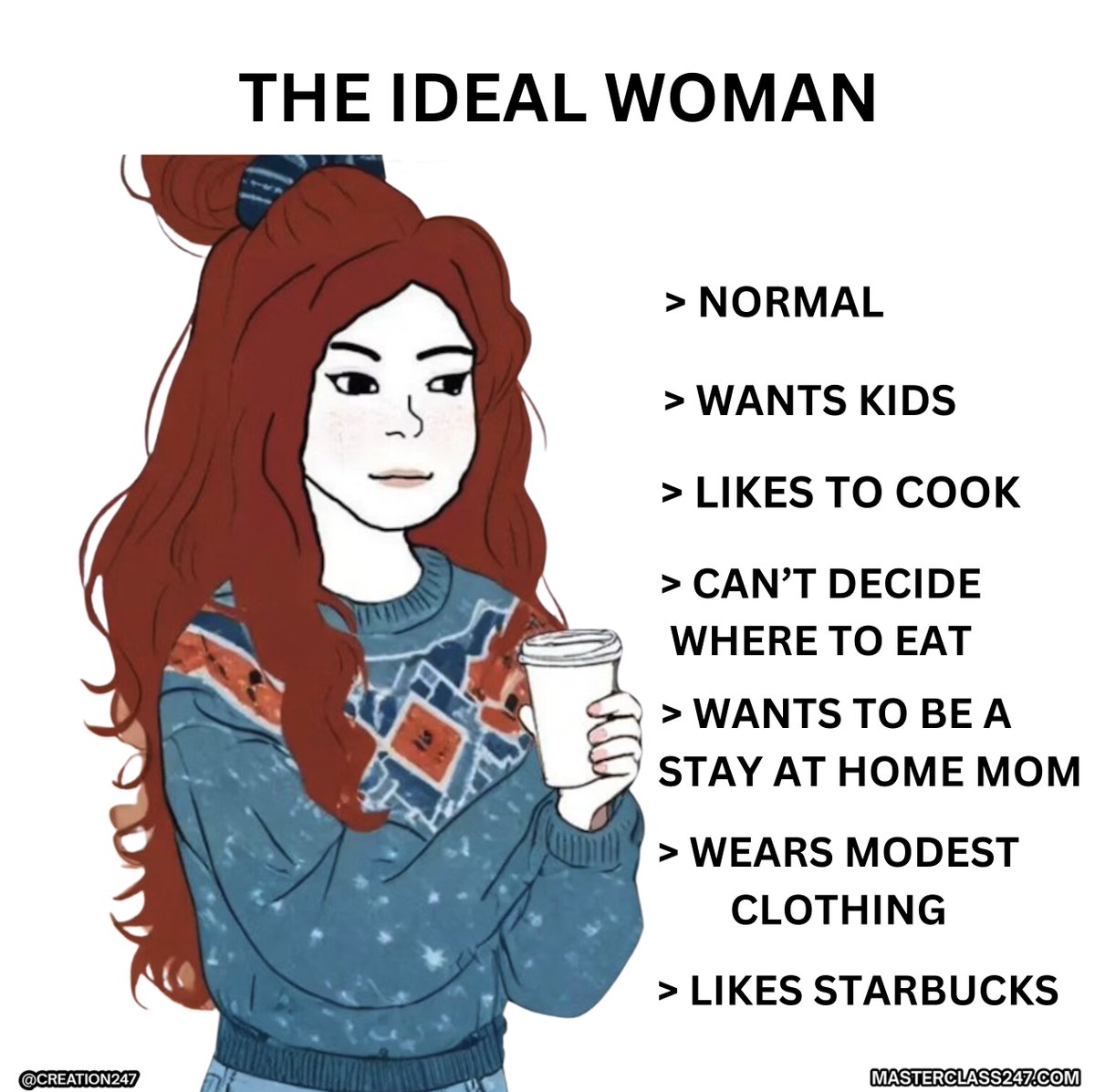 creation247's tweet image. Is Wifejak the ideal woman?