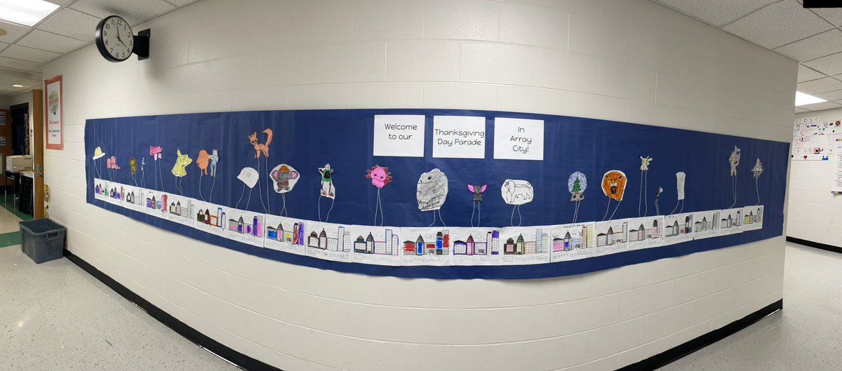 amydocherty44's tweet image. Happy Thanksgiving! Thankful for my faith, family, friends, students, and school! We had a fun week being balloonitics! We followed up our Biome Balloons with balloons in our Thanksgiving Day Parade in our Array City! @wolvestweet