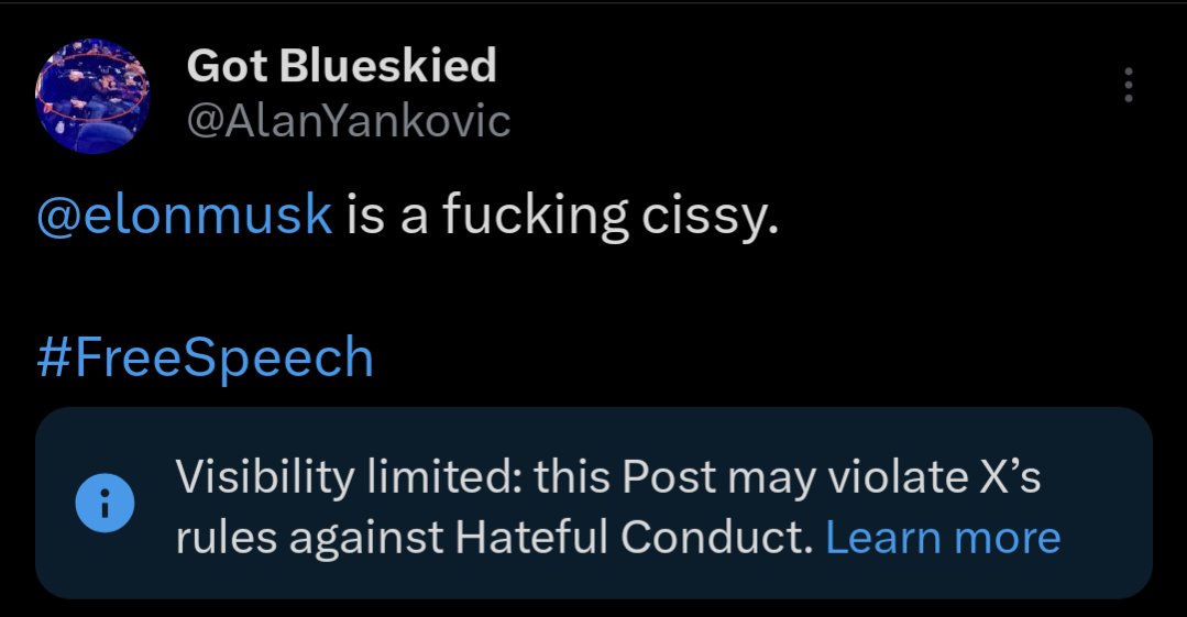 AlanYankovic's tweet photo. #freespeech lol https://t.co/SXKA310tkV