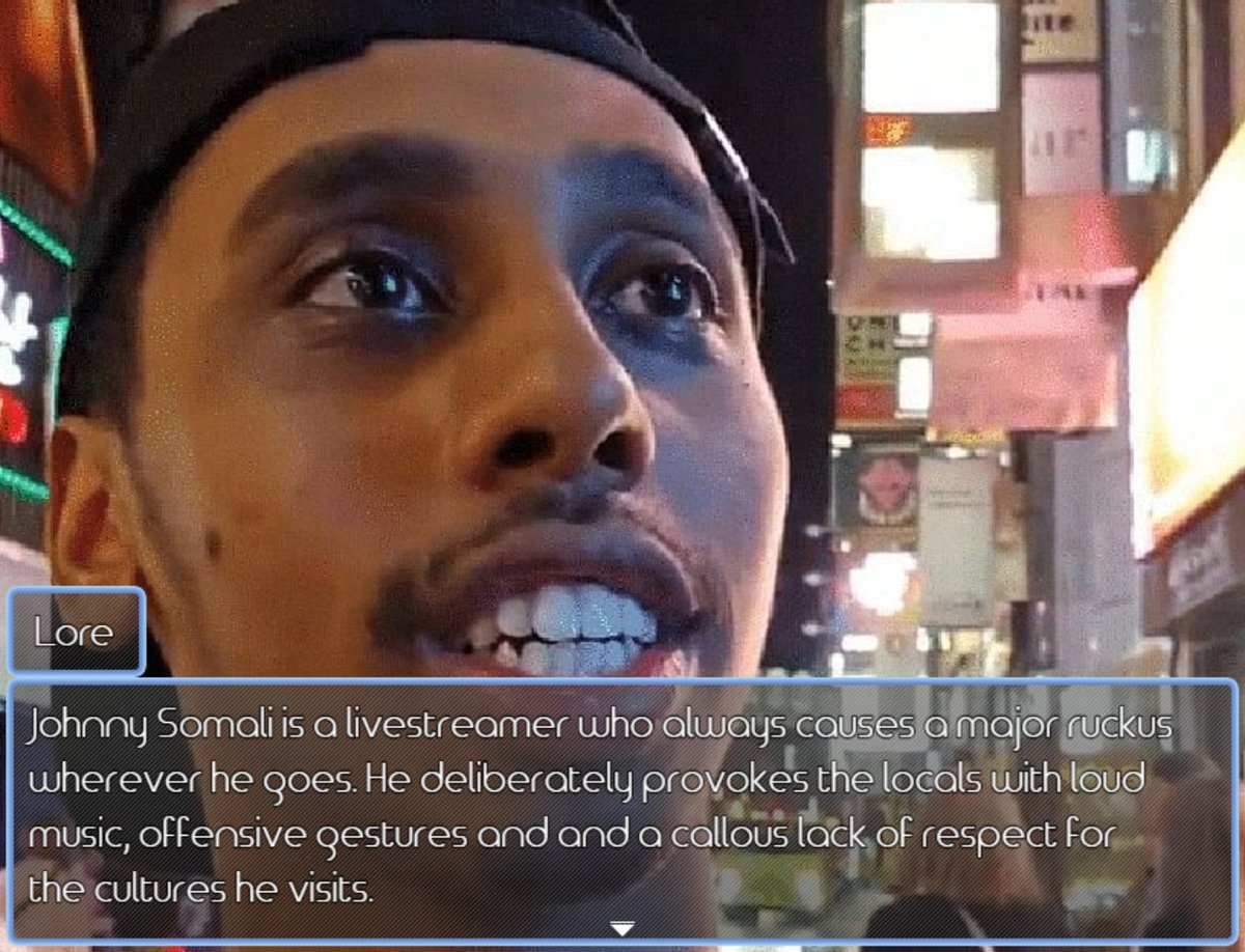 mor1nite's tweet photo. A #JohnnySomali anti-fan game is available to play for free on itch[.]io!
Brought to you by M1nPro.
https://t.co/gi4xaod6DB https://t.co/1K4MQ4o0CJ