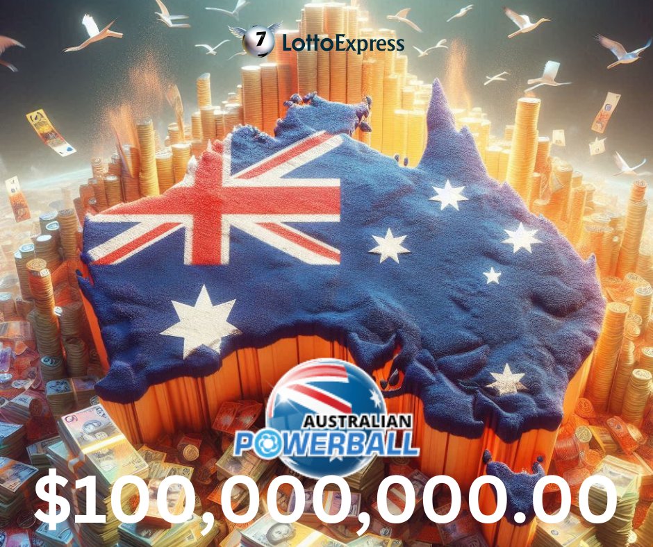 Lotto_Express's tweet photo. 🌟 MAKE HISTORY THIS THURSDAY! 🌟
Australia’s Powerball Jackpot hits $100 MILLION—the 6th largest ever! 💰🔥
One ticket is all it takes to change your life. Are you in? 🎟️💥
https://t.co/RD1sIViSjK
.
#Powerball #DreamBig #MillionaireMoment https://t.co/KUGuwnqWUi
