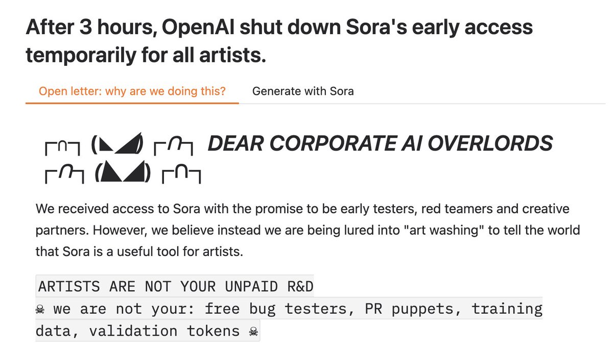 Fanny Lakoubay (@flakoubay) on Twitter photo I am personally in awe of the artists who got the courage today to say no to art washing and unpaid artist labor. Tagging all the participating artists who disclosed the tool for everybody to experience: @jakeelwes, <a href="/memotv/">Memo Akten</a>, <a href="/aurecevettier/">aurèce vettier</a>, <a href="/operator_______/">Operator</a>, <a href="/xCROSSLUCID/">CROSSLUCID</a>, I am personally in awe of the artists who got the courage today to say no to art washing and unpaid artist labor. Tagging all the participating artists who disclosed the tool for everybody to experience: @jakeelwes, <a href="/memotv/">Memo Akten</a>, <a href="/aurecevettier/">aurèce vettier</a>, <a href="/operator_______/">Operator</a>, <a href="/xCROSSLUCID/">CROSSLUCID</a>,