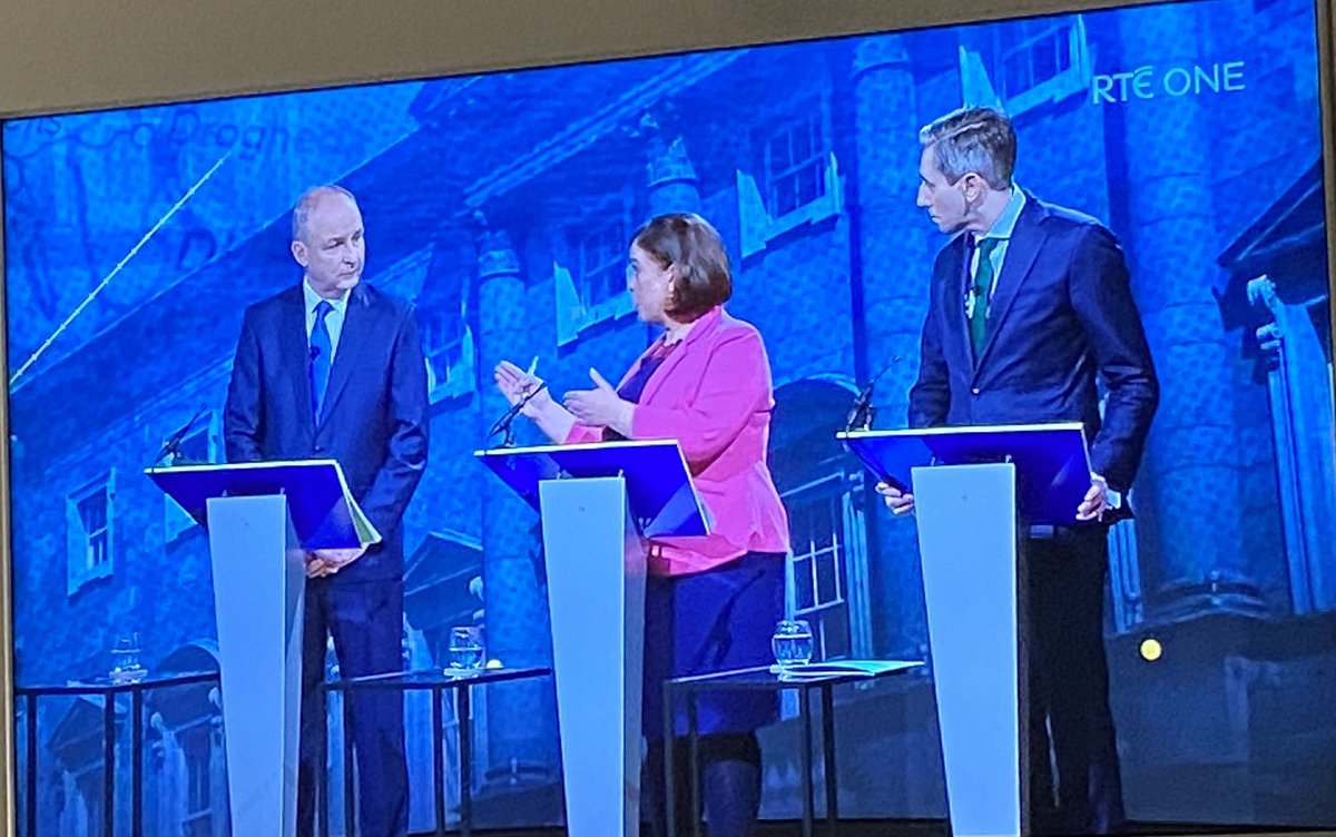 thelandoutthere's tweet photo. “There is people who still bearing the scars of your crash and your austerity “
@MaryLouMcDonald 👏 
 #leadersdebate https://t.co/DrVuzXN8Hm