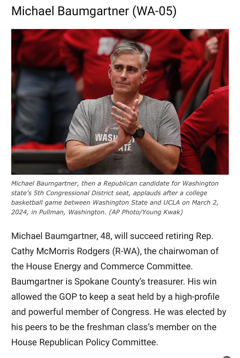 Fun Washington Examiner story on the 72 new members of the House &amp; Senate. I particularly like that while they put DC Capitol photos of almost every one else, I got a photo of me watching the Cougs beat UCLA in hoops. Very pleased that my reputation is proceeding me! 😉🇺🇸