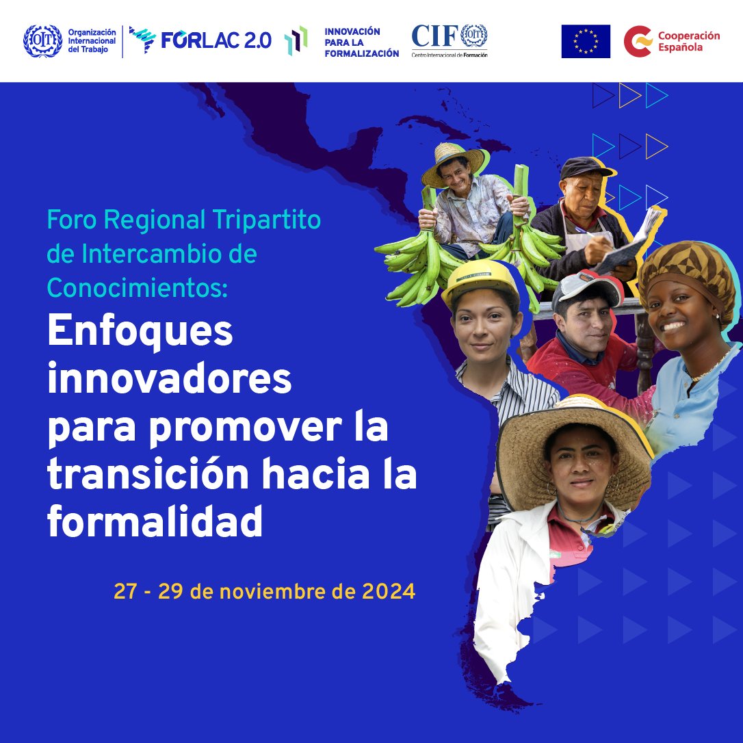 🌎 Mañana inicia el Foro Regional Tripartito

¿Cómo impulsar la transición hacia la formalidad laboral en América Latina y el Caribe?

Gobiernos, empleadores y trabajadores compartirán enfoques y experiencias clave.
🗓️ 27-29 nov
📍 Virtualidad
ℹ️ Registro👉ilo.org/es/meetings-an…
