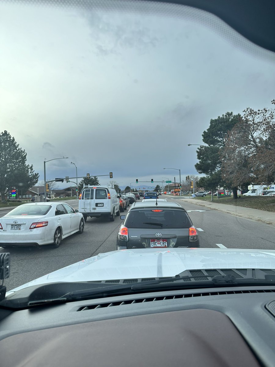 Broncosdynasty2's tweet photo. @AuroraGov gotta love Aurora, let’s close down one lane of our busiest streets on Thanksgiving week so everyone can take 3 times as long to get home. 6th Avenue and Chambers is a parking lot East and West. https://t.co/bFTvIXGbou