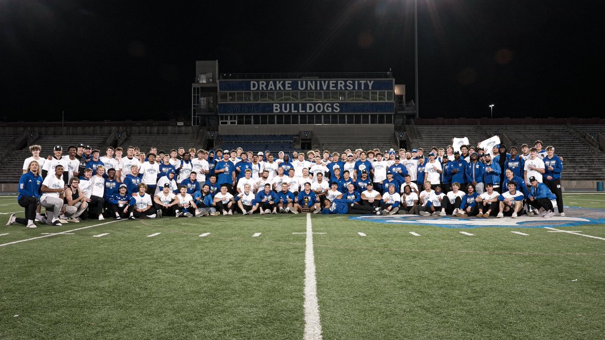 Drake University (@drakeuniversity) on Twitter photo BACK-TO-BACK CHAMPS! ๐๐๐ Congratulations, <a href="/DrakeBulldogsFB/">Drake Football</a>, on securing the Pioneer League title and advancing to the FCS Playoffs for the second straight year! BACK-TO-BACK CHAMPS! ๐๐๐ Congratulations, <a href="/DrakeBulldogsFB/">Drake Football</a>, on securing the Pioneer League title and advancing to the FCS Playoffs for the second straight year!