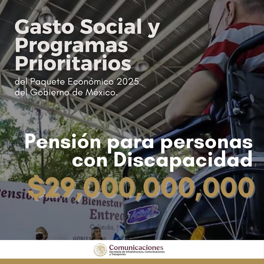 nenulo's tweet photo. Las personas con discapacidad son prioridad para el gobierno de la transformación, por ello, el Paquete Económico 2025 garantiza el presupuesto para los programas prioritarios. https://t.co/OTHmXPRMha