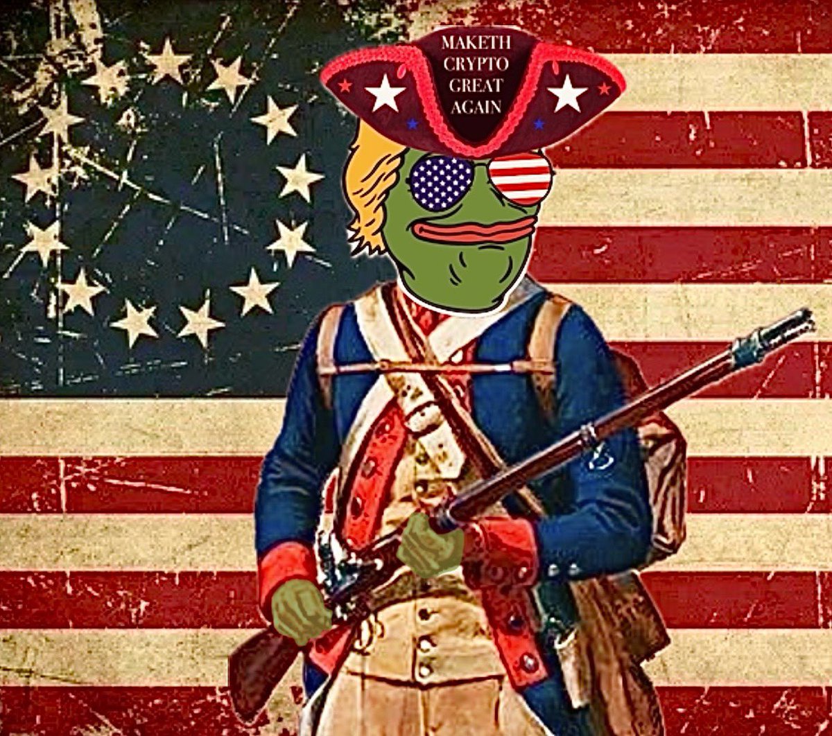 PTrumpMaxi's tweet photo. Pepe Trump is the people's meme fighting for the people's president.

We will never stop fighting for Trump, truth, justice, and freedom!

$PTRUMP IS THE META 🐸🇺🇸 https://t.co/Nzz8aFnZeK