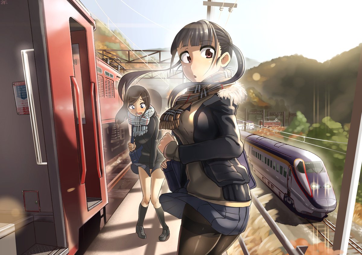 「山も着ている服も冬の装いになってきた。 」|みすた亭のイラスト