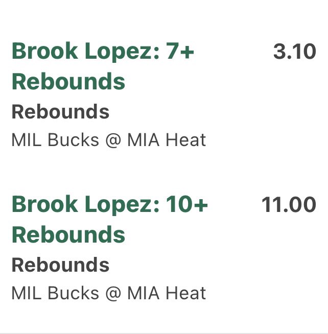 Brook Lopez Rebounds

3.10, 11.00

1u, 0.5u