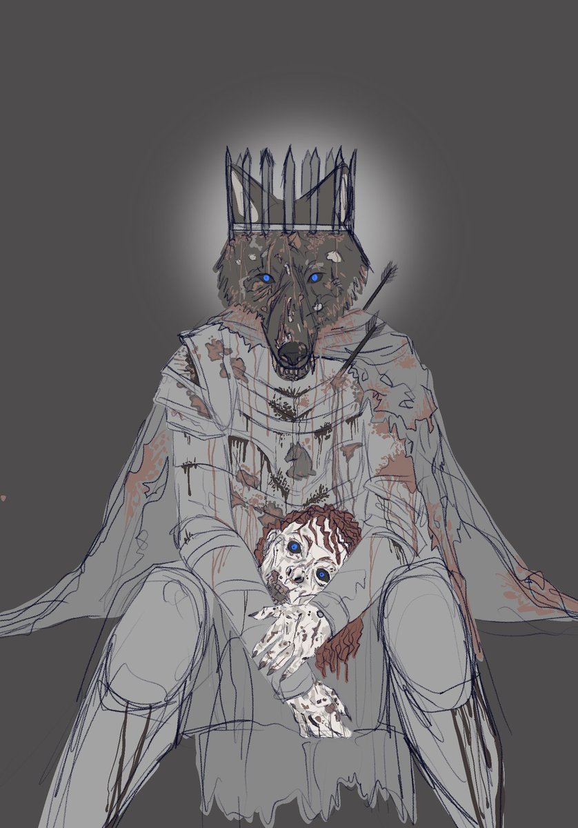 ScorpiousArtie's tweet image. I uh… I did a thing. It’s how I cope ok 
#RobbStark #NightKing #ASOIAF #asoiafart