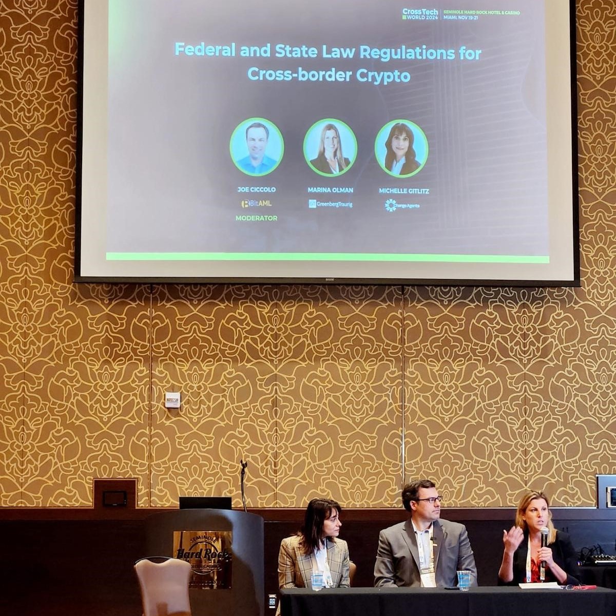 GTLawWomen's tweet image. GT and Miami Shareholder and Co-Chair of Financial Regulatory &amp;amp; Compliance Practice Marina Olman-Pal were proud sponsors of the 2024 CrossTech World Conference, which took place Nov. 19-21. More info: crosstechpayments.com/crosstech-worl….

#CrossTechWorld2024 #GTNews #GTLawWomen