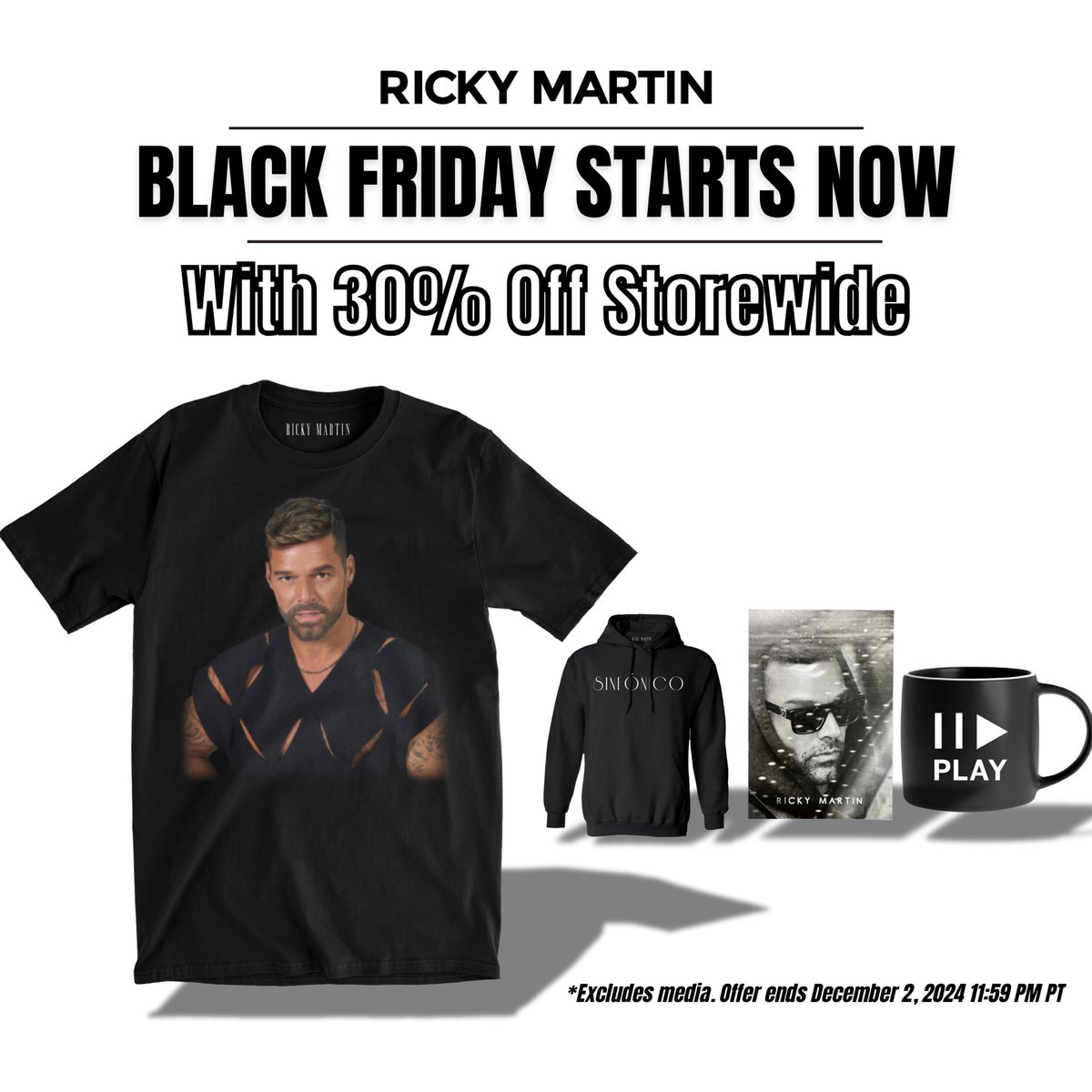 Black Friday Starts Now! 🎉
30% Off Storewide

shop.rickymartinmusic.com