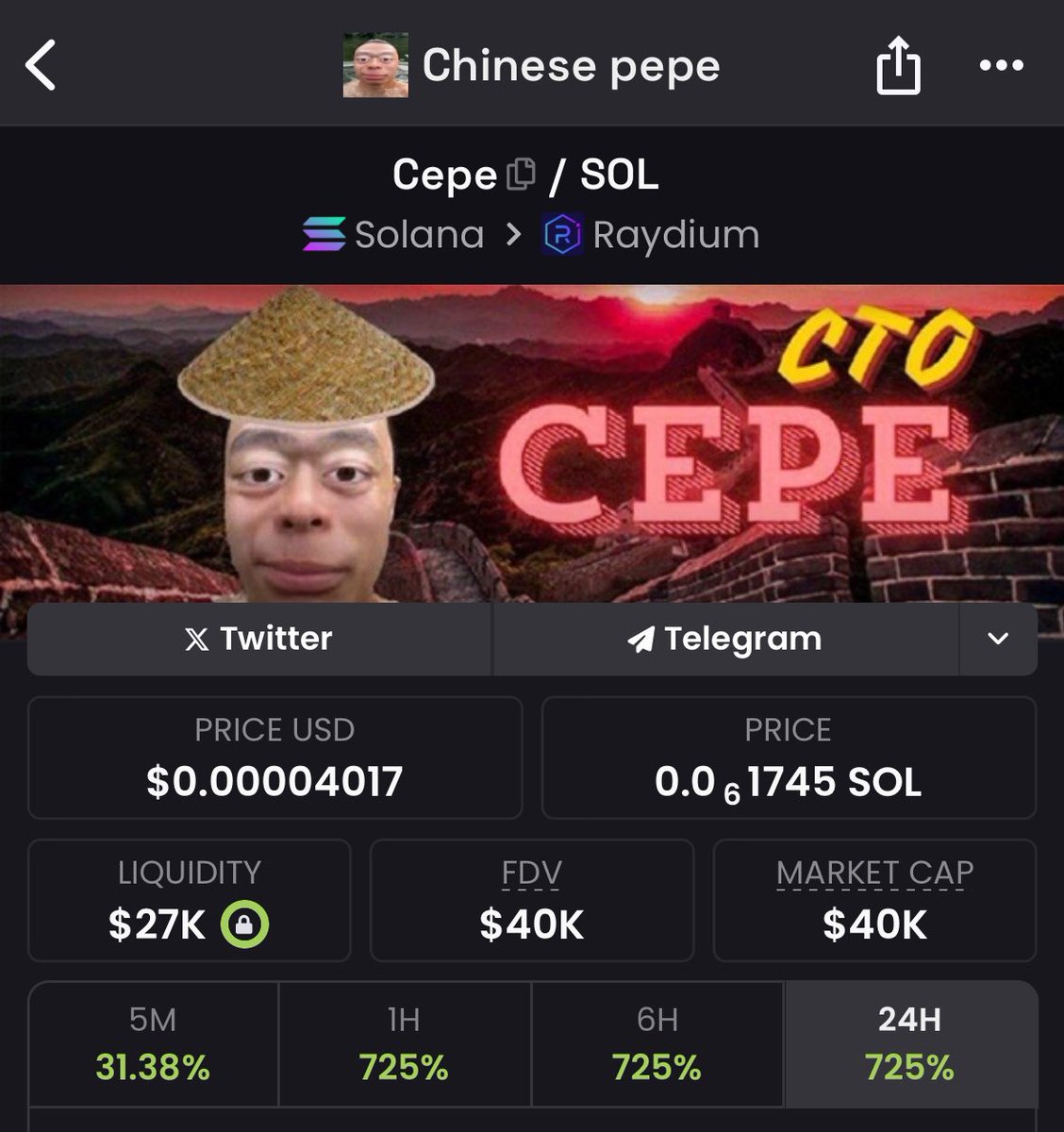 $IRL is not the OG

OG bonded 2 months ago

Wait will people find out about $CEPE

7G5bh3sS6275ByXcUZoLLAC9xrJS89pnxMzcnftSpump