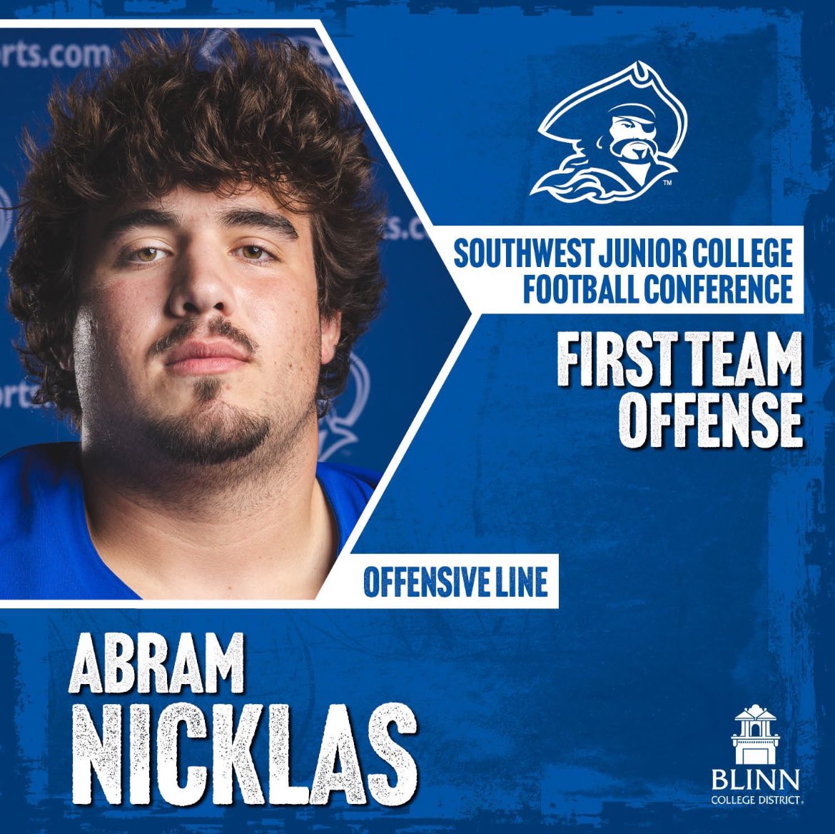 Abram Nicklas (@abram_nicklas) on Twitter photo Blessed to be named to the 1st Team All-Conference team for the SWJCFC! <a href="/BLINNFBRECRUIT/">BLINN FB RECRUITING</a> <a href="/Coach_RyanMahon/">Ryan Mahon</a> <a href="/CoachAFeltonFC/">Andy Felton</a> <a href="/coacher_Hut/">Alex Huettel</a> @CoachBangSHSU <a href="/CoachJeffBowen/">Jeff Bowen</a> <a href="/CoachBrandonMik/">Brandon Mikolajczyk</a> <a href="/CoachShoeOL/">Jordan Shoemaker</a> Blessed to be named to the 1st Team All-Conference team for the SWJCFC! <a href="/BLINNFBRECRUIT/">BLINN FB RECRUITING</a> <a href="/Coach_RyanMahon/">Ryan Mahon</a> <a href="/CoachAFeltonFC/">Andy Felton</a> <a href="/coacher_Hut/">Alex Huettel</a> @CoachBangSHSU <a href="/CoachJeffBowen/">Jeff Bowen</a> <a href="/CoachBrandonMik/">Brandon Mikolajczyk</a> <a href="/CoachShoeOL/">Jordan Shoemaker</a>