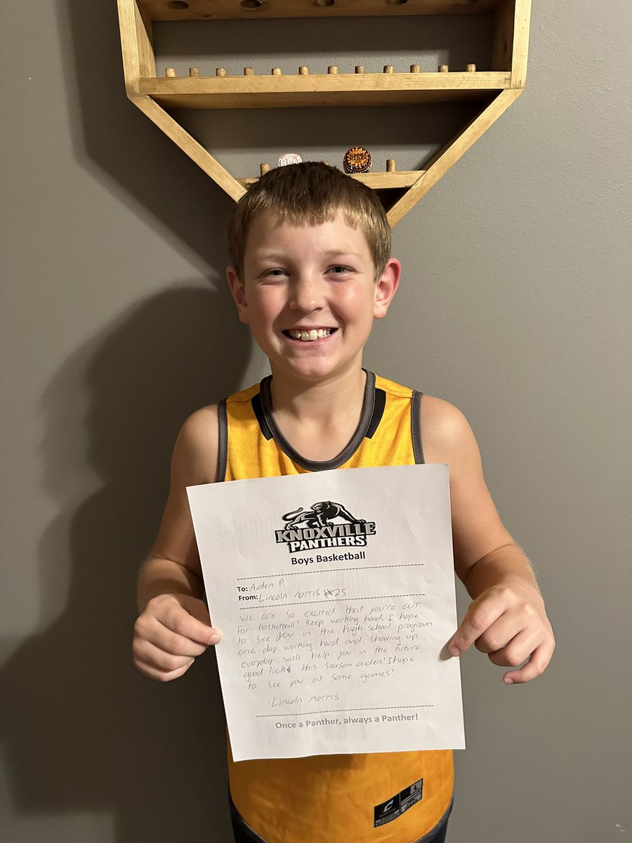 tyler_pearson7's tweet photo. At last night’s practice, each of our boys were presented a personalized letter from one of the @KHSbballboys. These little connections go a long way in inspiring our next generation of athletes. Thank you boys!

Go Panthers! https://t.co/9vS1ox2Mp6