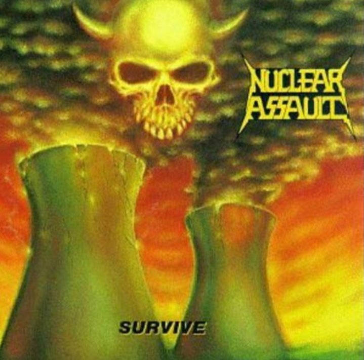 SURVIVE⚔️

The 2nd studio album of American Thrash Metal band,
NUCLEAR ASSAULT🔥

Type: Full-length
Release date: June 13th, 1988
Catalog ID: IRS-42195
Label: I.R.S. Records
Format: 12" vinyl (33⅓ RPM)