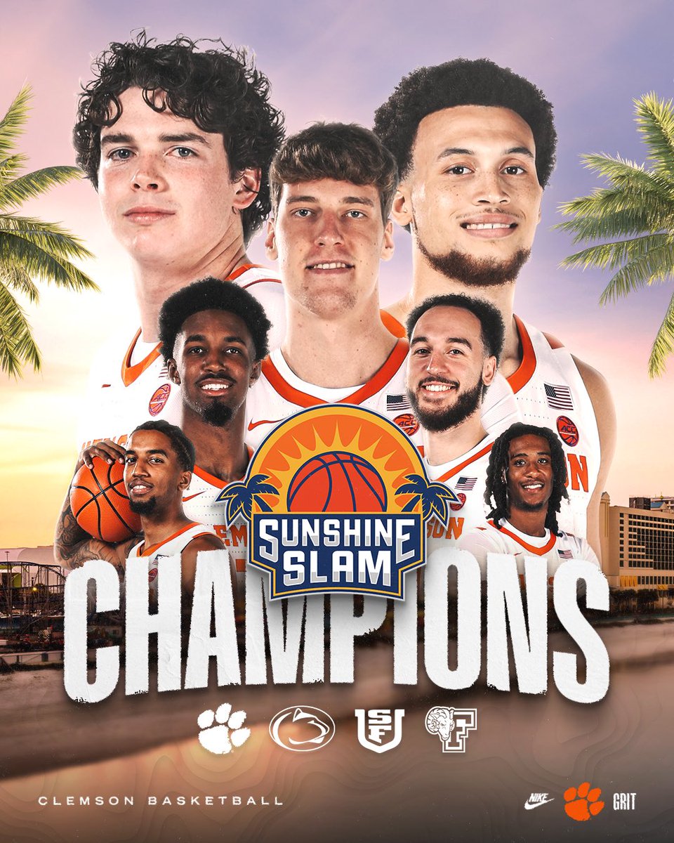 ClemsonMBB's tweet image. CHAMPS 🏆 #ClemsonGRIT