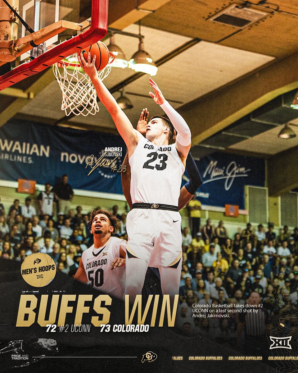 Huge win for <a href="/CUBuffsMBB/">Colorado Men's Basketball</a> in Maui! 🦬🌴

#GoBuffs