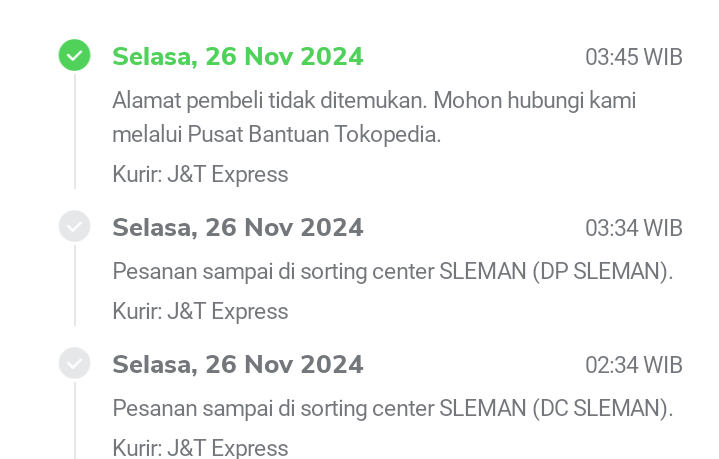 ratnaau's tweet photo. @jntexpressid min, untuk paket TKP01-9FQUTG33 kenapa statusnya alamat pembelk tidak ditemukan ya? Dari pihak J&amp;T juga tidak ada yg menghubungi pembeli untuk tanya alamat https://t.co/zkHZL3uuBL