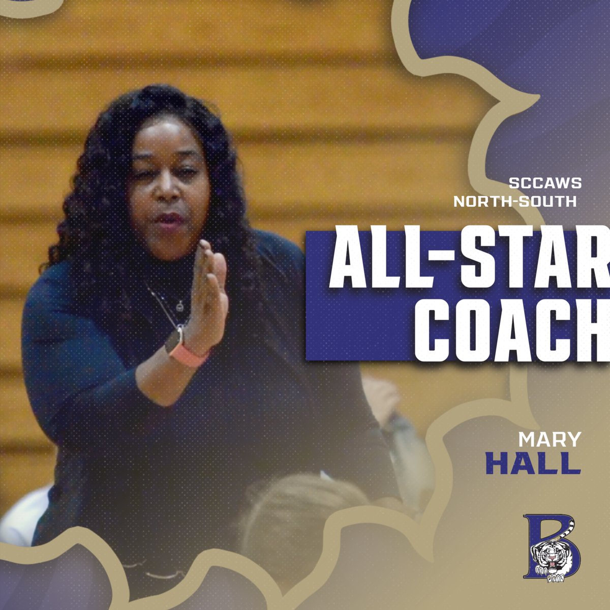 Congratulations to volleyball coach Mary Hall on being selected as a coach for the 2024 North-South All-Star Game!   Coach Hall helped lead the South squad to a victory in the game.

Way to go, Coach Hall!  #BengalPride