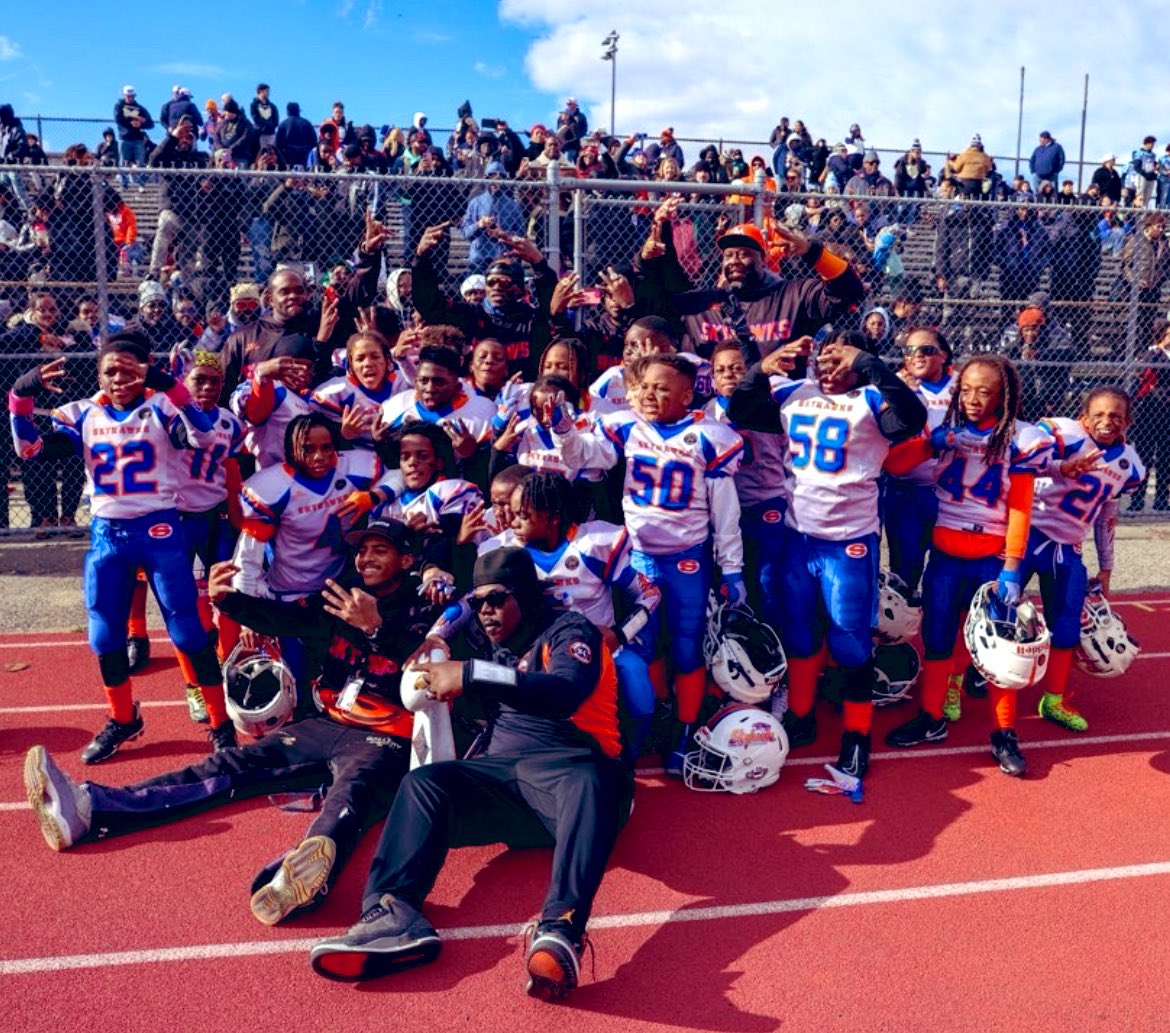 CoachNashaun's tweet photo. What A Season! Wow! 

11-0 Defense Un-Scored Upon

2024 NYCYFL Jr. Pee Wee Division Champs! 🏆

33 Game Win Streak Over The Past 3 Seasons - Amazing! 

Congratulations Boys!

#GoHawks #BrooklynSkyhawks10u
#TheStandard
#CommitmentToExcellence #Since1977
#LongLiveMrHarris https://t.co/yBtttbHMGd
