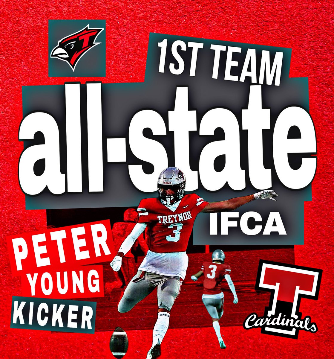 Treynor Football (@treynorfootball) on Twitter photo Congrats to Peter Young for being named the 1st Team IFCA All State Kicker!! <a href="/TreynorNation/">Treynor Nation</a> Congrats to Peter Young for being named the 1st Team IFCA All State Kicker!! <a href="/TreynorNation/">Treynor Nation</a>
