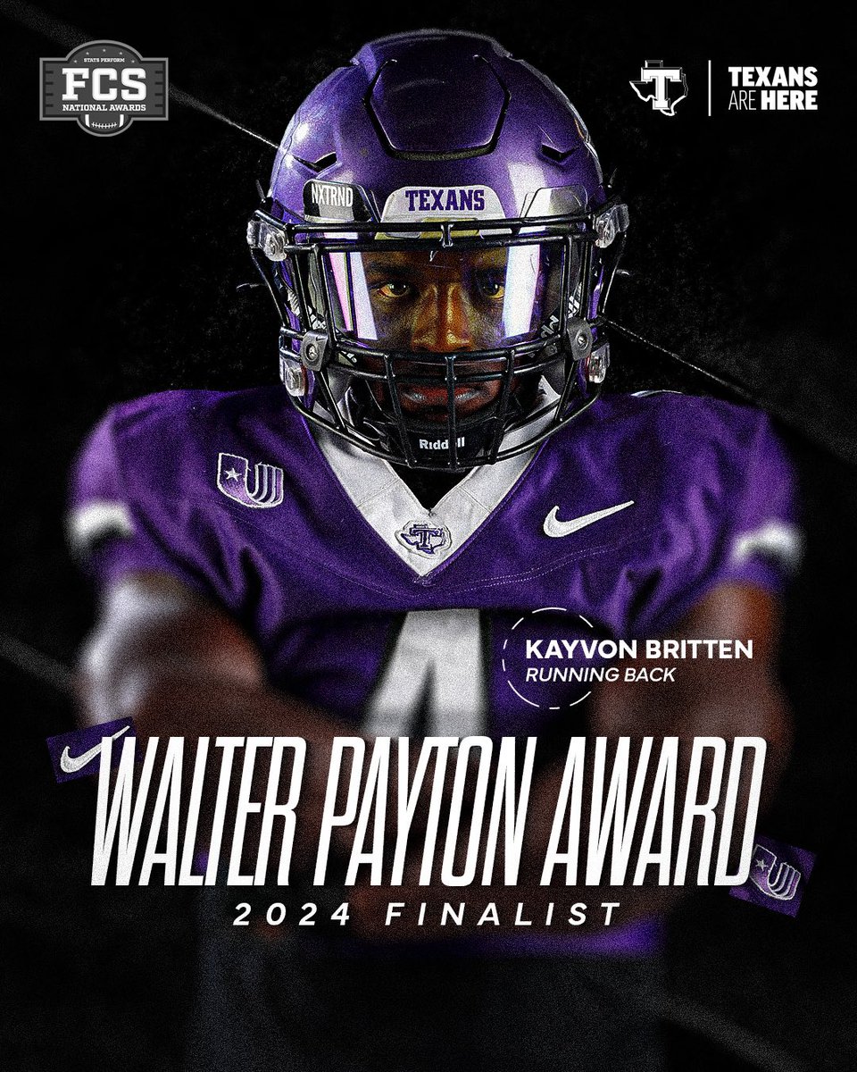 Kayvon Britten is a finalist for the 2024 Walter Payton Award, the award for the national offensive player of the year! 🔥

Story: tinyurl.com/5e672xud