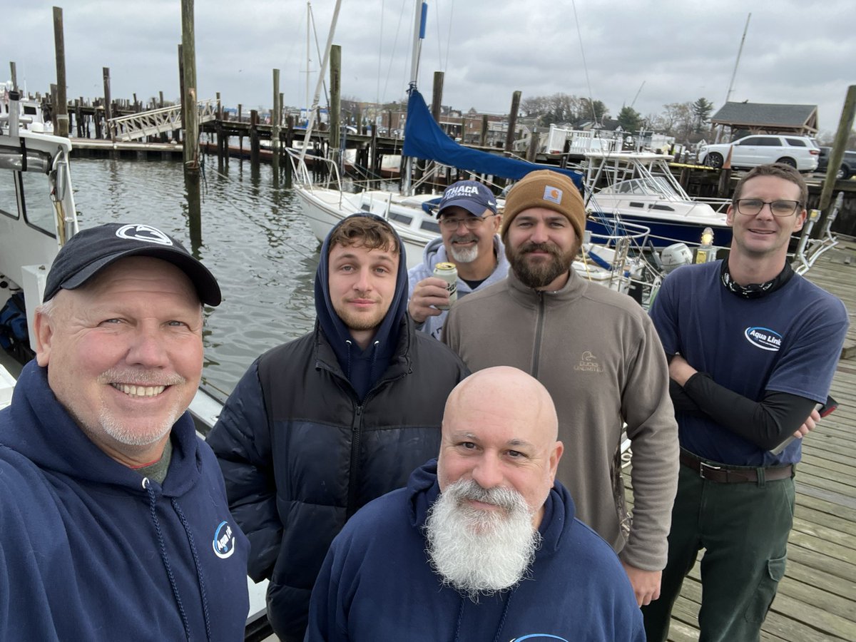 aqualinkinc's tweet photo. Team Building 101 - Our team of professional pond and lake managers on a saltwater fishing trip this morning in NJ. Striped bass fishing was fire 🔥 today and we all took plenty of filets home for dinner. https://t.co/kfJ0mrnDs0