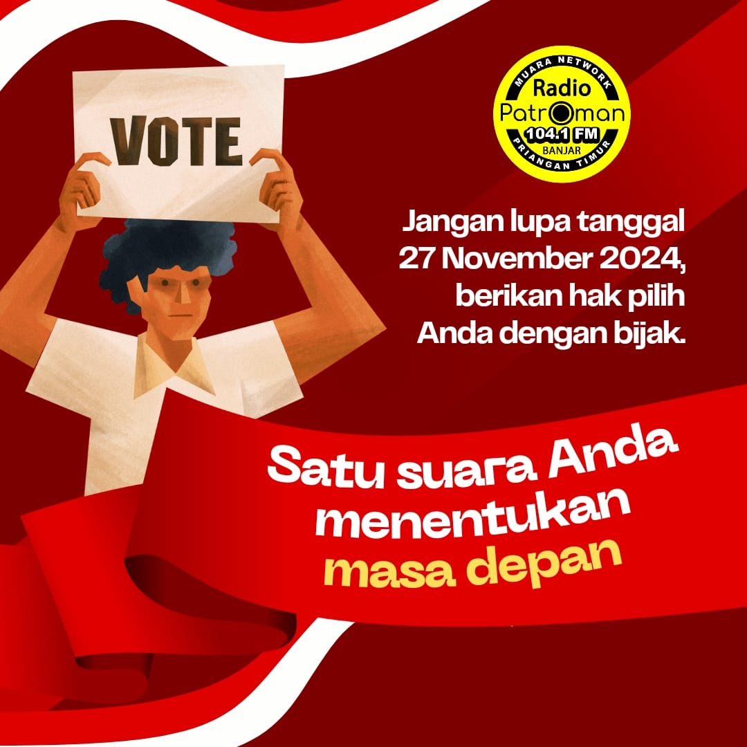 Ayooo Baraya jangan lupa ke TPS ya....
Tentukan pilihanmu, satu suara menentukan
#Pilkadaserentak #pilkada2024 #indonesia #coblos