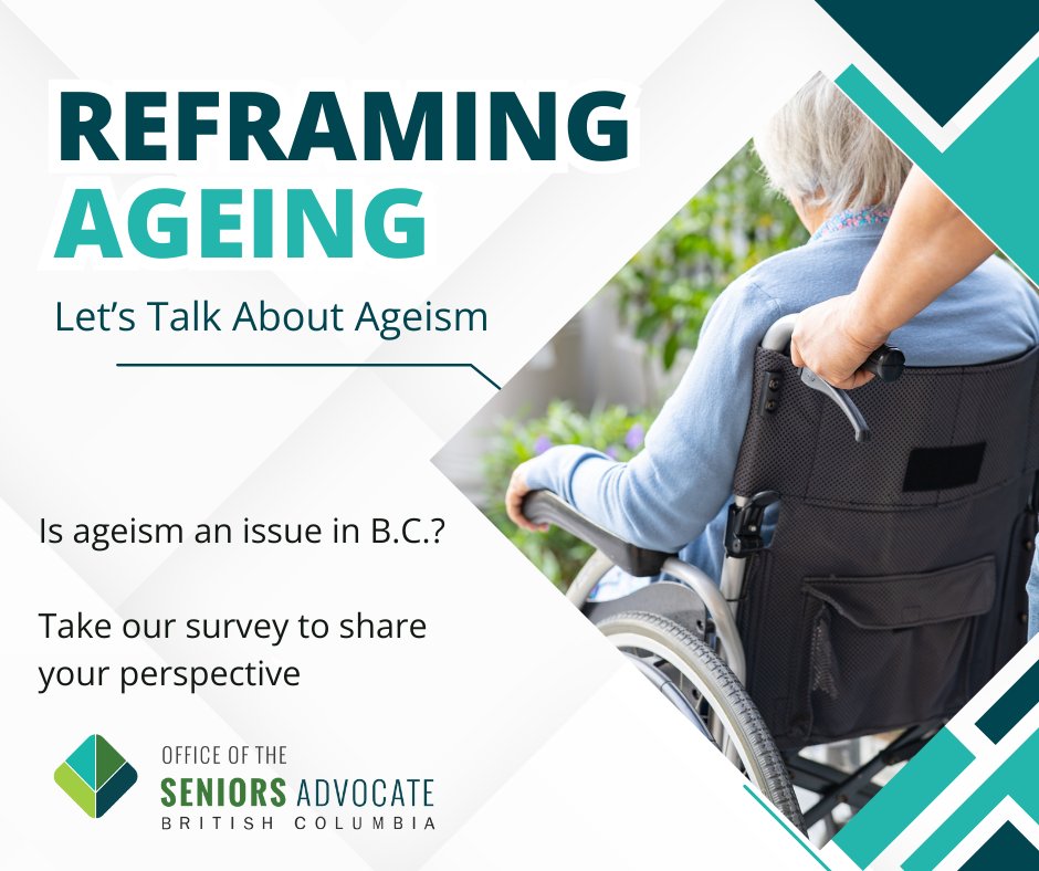 SrsAdvocateBC's tweet photo. Ageism in healthcare can have real consequences. How does age discrimination affect access to services for older adults? Share your experiences in a short survey. https://t.co/TyGFV7ChWK #EndAgeism #ReframeAgeing https://t.co/66ZBrtbPuM