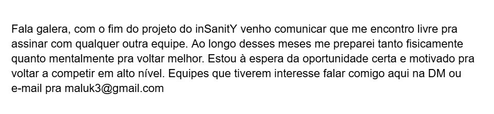 FREE AGENT!
RT's são bem vindos 🙏
