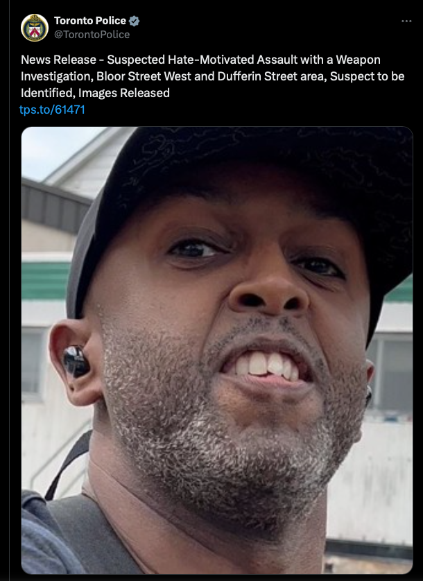 mjbist's tweet photo. @BravoDavenport  I have been  attacked  twice in Bloordale . Need help in getting support from community to identify this racist serial offender that is stalking the area I am in and is now emboldened .
Seen between Lansdowne and Emerson 

https://t.co/w3YmSiSHh4 https://t.co/E0y7WftJ6F
