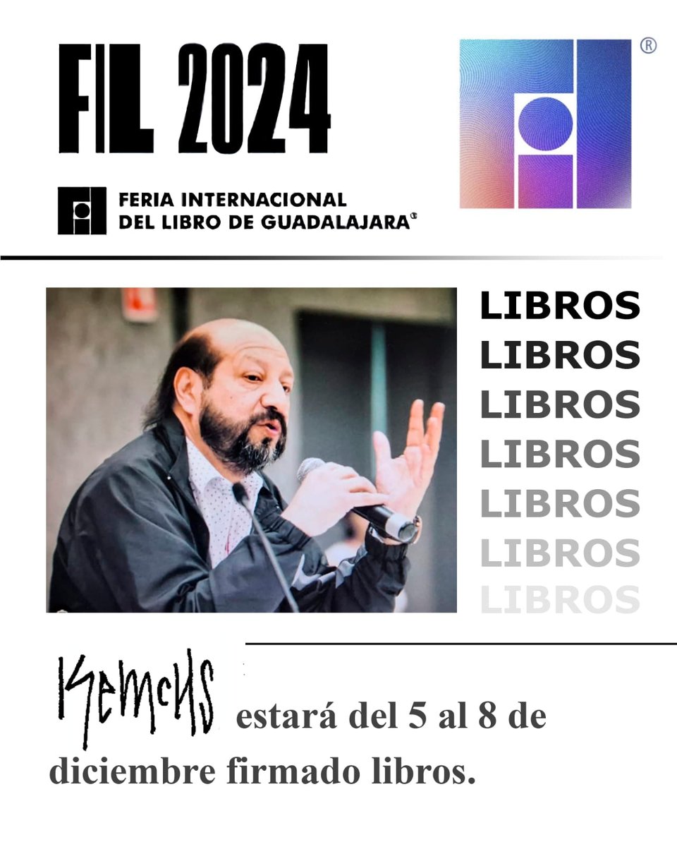 Del 5 al 8 de diciembre voy a andar en la <a href="/FILGuadalajara/">FIL Guadalajara</a> en el <a href="/EncCaricatura/">Enc.de Caricatura</a>. Voy a llevar varios de mis libros para quien guste se los pueda llevar firmados.