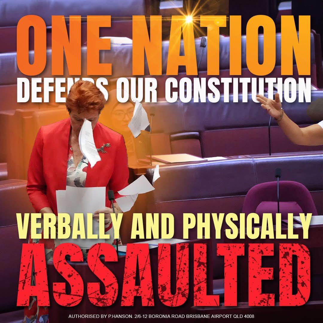 BREAKING: Today we have witnessed one of the greatest assaults on democracy in Australia's history—Senator Pauline Hanson rightfully questioned the eligibility of another Senator to sit in federal parliament under Section 44 of the Constitution. That Senator is a citizen of
