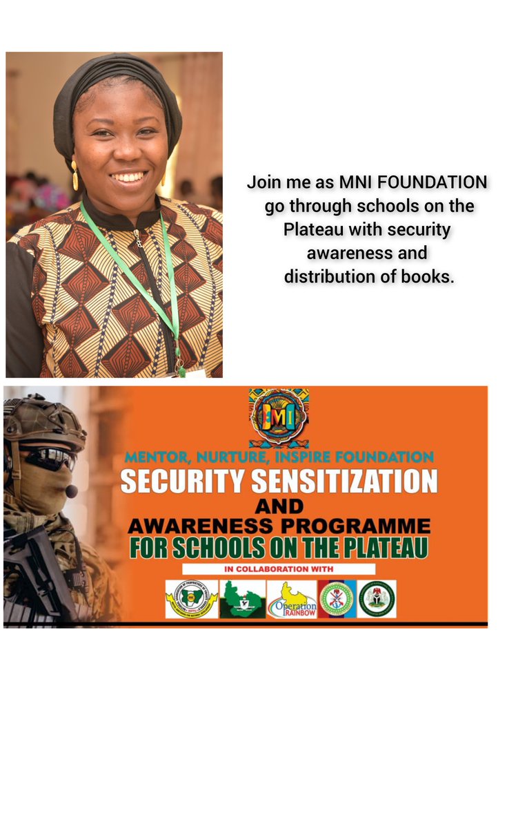 I will be Partnering with schools on the PLATEAU to educate students about gender equality, respect, and the impact of violence.
Please join me🙏☀️🤝🧑🧒