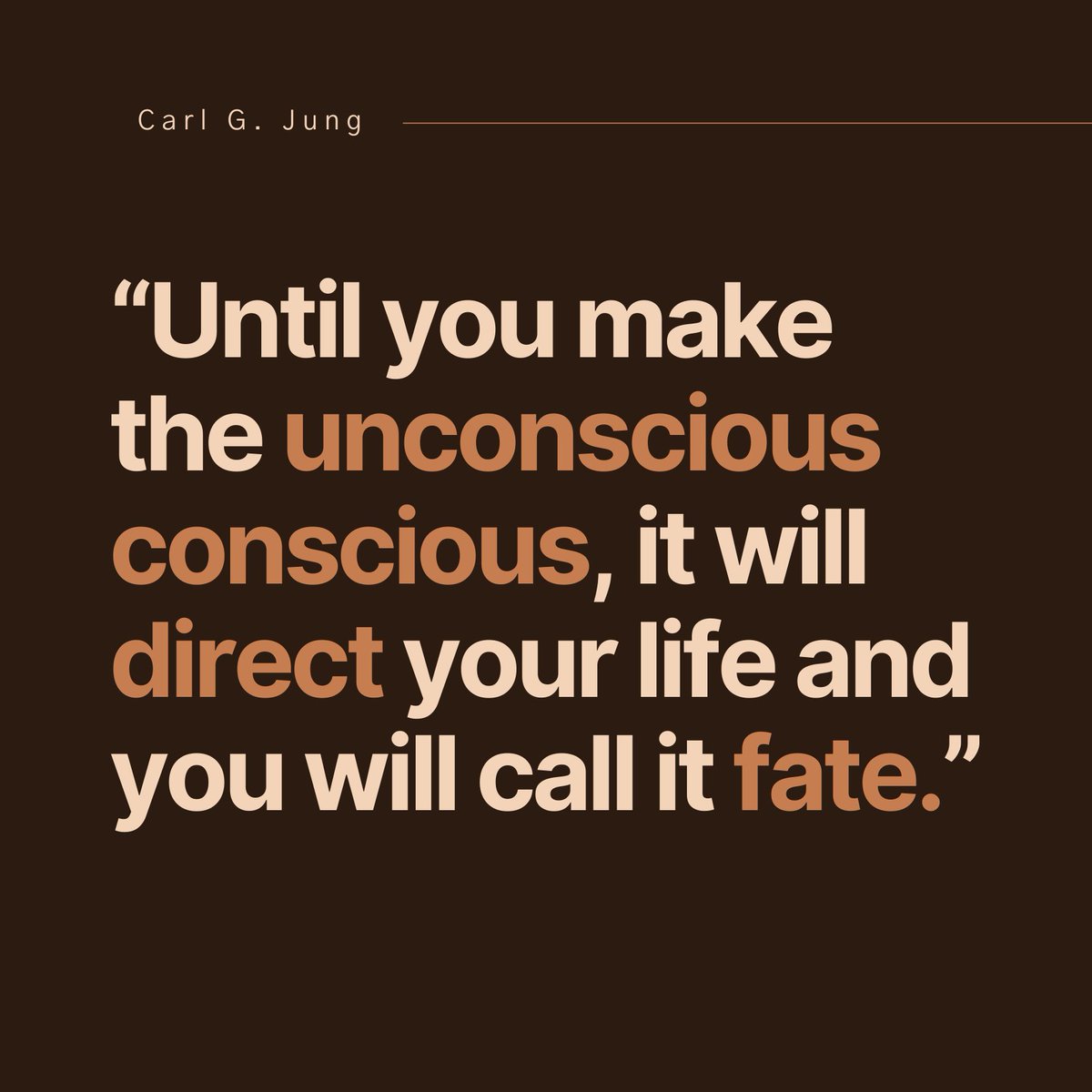 Sean_Candler's tweet image. GROW | “Until you make the unconscious conscious, it will direct your life and you will call it fate.” -C Jung. By exploring your shadow—the patterns and emotions you repress—you reclaim your power. Awareness transforms habits into intentional growth.  #Growth #ShadowWork #EMRG