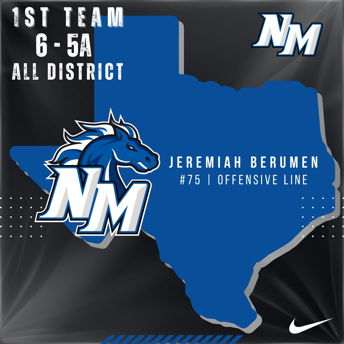 Stallion Football (@nm_stallionfb) on Twitter photo We are proud to celebrate with Jeremiah Berumen and his 1st Team All District achievement! C/O 2027
#NorthsidePride
#StallionPride
<a href="/mesquiteisdATH/">Mesquite ISD Athletics</a>
<a href="/NorthMesquiteHS/">North Mesquite HS</a> We are proud to celebrate with Jeremiah Berumen and his 1st Team All District achievement! C/O 2027
#NorthsidePride
#StallionPride
<a href="/mesquiteisdATH/">Mesquite ISD Athletics</a>
<a href="/NorthMesquiteHS/">North Mesquite HS</a>
