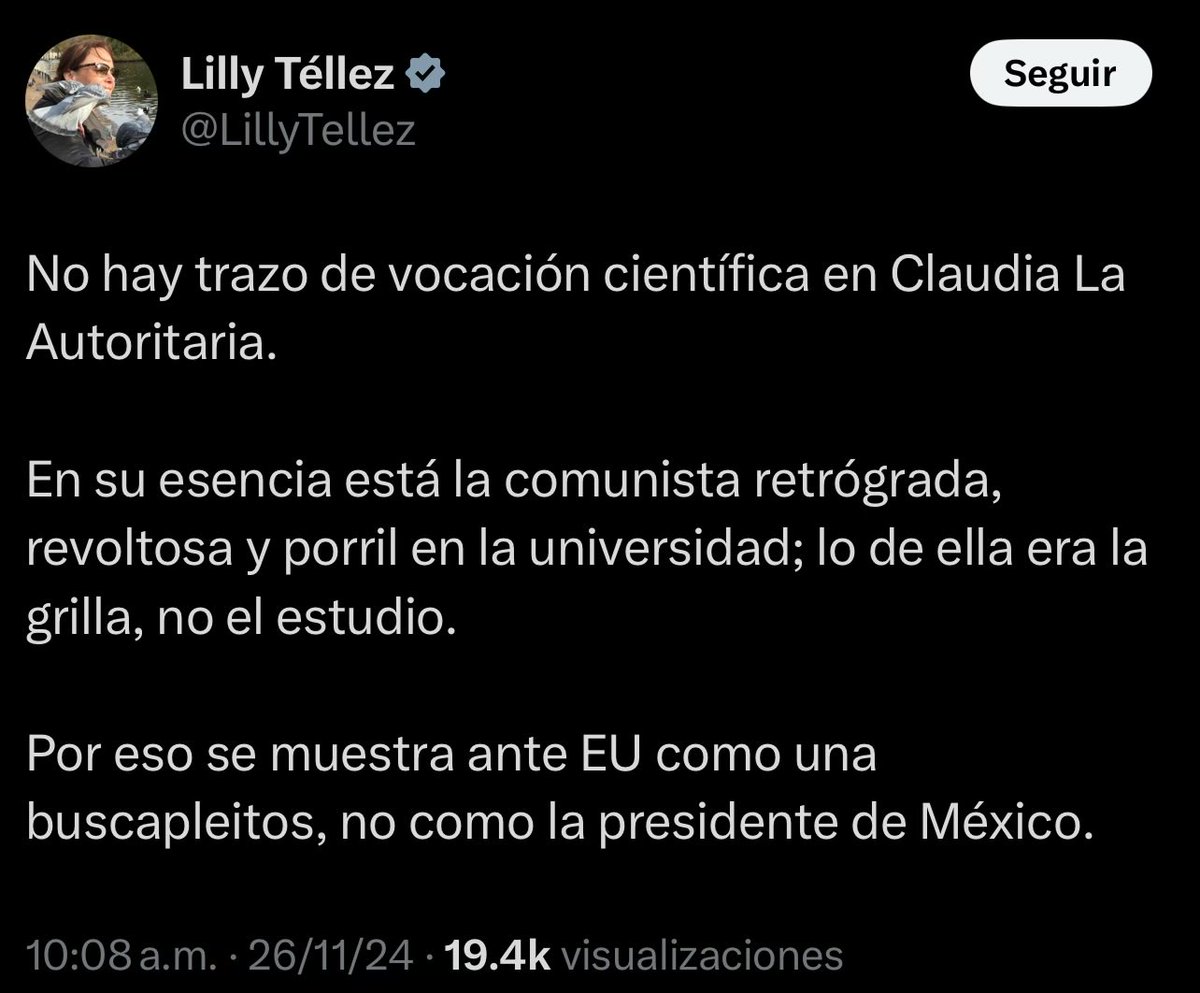 Lilly Téllez (la de la prepa trunca) anda queriendo criticar los estudios de la Doctora Sheinbaum... De risa loca, pero ese es el nivel de la oposición. #LaLocaDelSenado