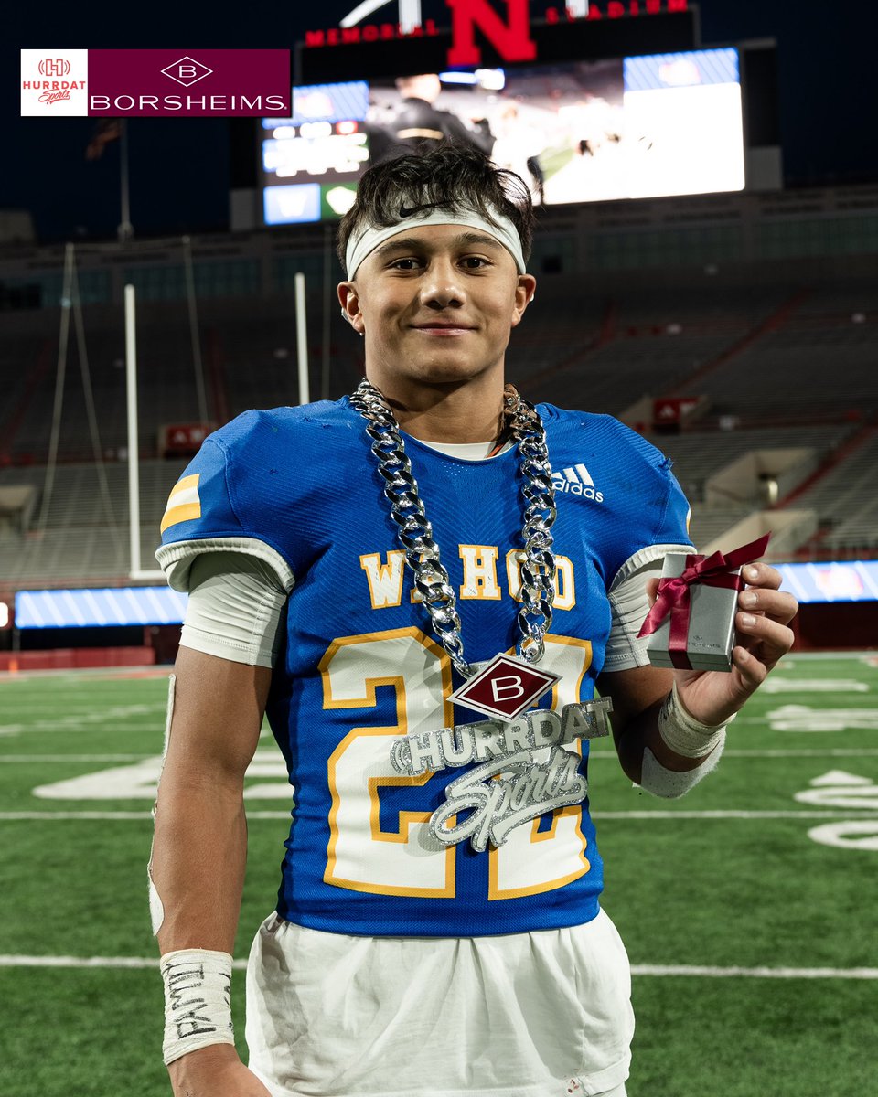 BIG GAME CHAIN = <a href="/noah_bordy/">Noah Bordovsky</a> 🥶

Bordovsky showed out on both sides of the ball with two interceptions and two passing touchdowns in Wahoo’s 47-7 win over Central City.

#nebpreps | <a href="/Borsheims/">Borsheims</a>
