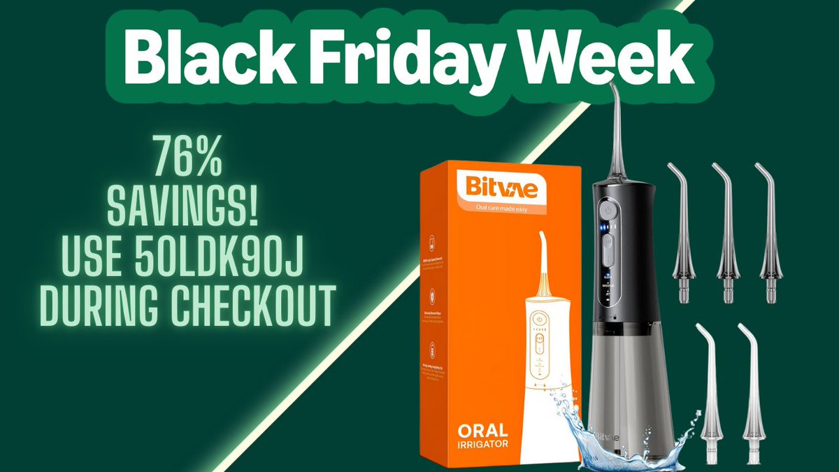 CynsSuperSaving's tweet image. I have this and love it sale and use 50LDK9OJ for 76% savings

This post is an #AD in partnership with #bitvae and Amazon As part of the Amazon Associates/Influencer programs I earn from qualifying Purchases!
amzn.to/4fN9RUA
Bitvae C5 Water Dental Flosser for Teeth,