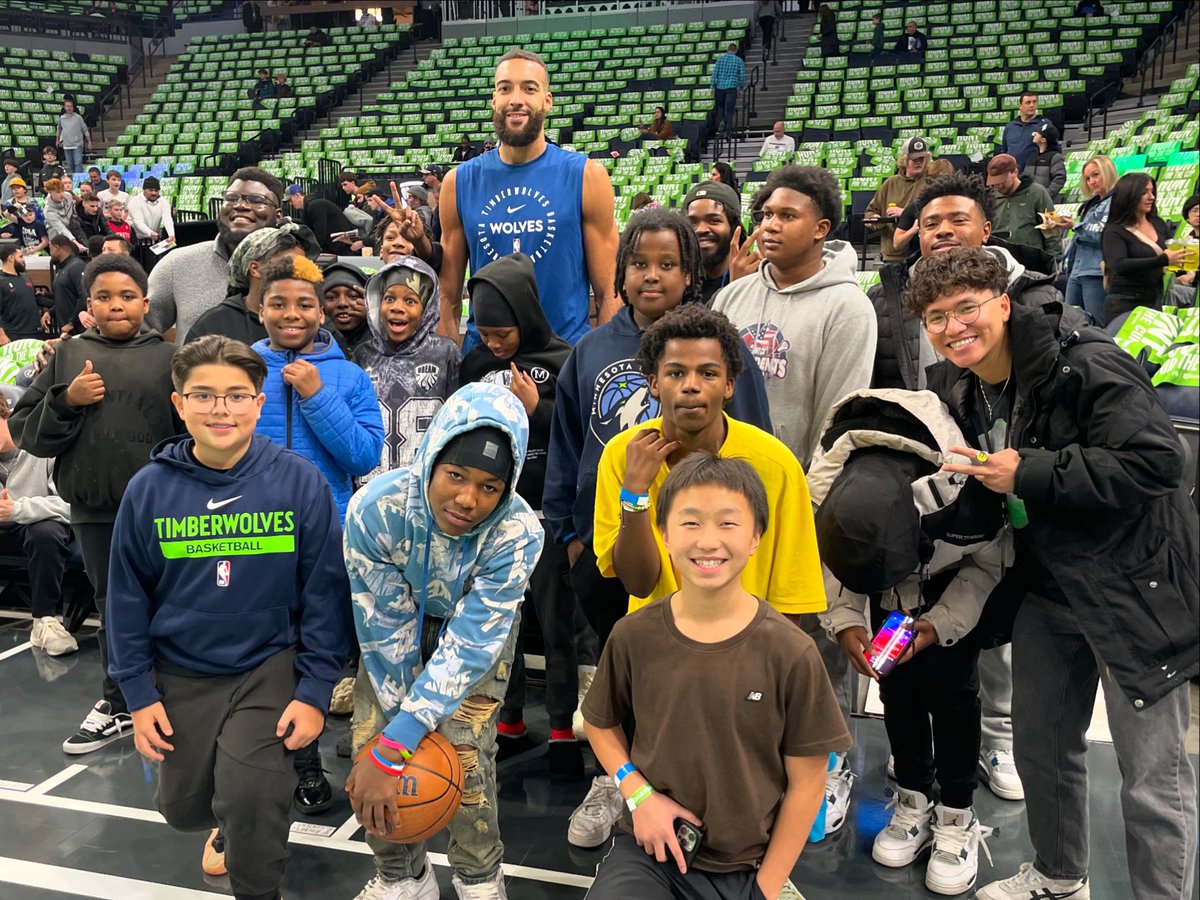 Tickets for Kids (@tix4kids) on Twitter photo Theses kids are thankful for <a href="/Rudys_Kids/">Rudy’s Kids Foundation</a> for tickets to tonight <a href="/Timberwolves/">Minnesota Timberwolves</a> game AND a chance to shake hands with the star, <a href="/rudygobert27/">Rudy Gobert</a>! Theses kids are thankful for <a href="/Rudys_Kids/">Rudy’s Kids Foundation</a> for tickets to tonight <a href="/Timberwolves/">Minnesota Timberwolves</a> game AND a chance to shake hands with the star, <a href="/rudygobert27/">Rudy Gobert</a>!