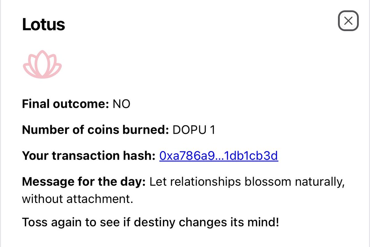 B3lle888's tweet photo. Third’s a charm! Give https://t.co/xPUOEq92k2 a go - your wish might just come true on the third try like mine!  🤗

Try out your fortune and remember, it’s all for fun and entertainment! 

@Dopu_Official 
@Gama_Offical 
$XDC $DOPU $GAMA
#BuildOnXDC
#WeAreXDC https://t.co/jAWXqbkSlQ
