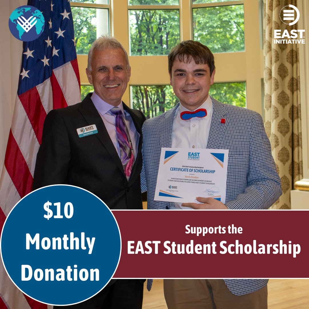 EASTinitiative's tweet image. #GivingTuesday is just one week away, and by becoming an EAST monthly donor, you&apos;ll support our initiatives like providing students with professional-grade technology, hands-on training, and support for their educational future!