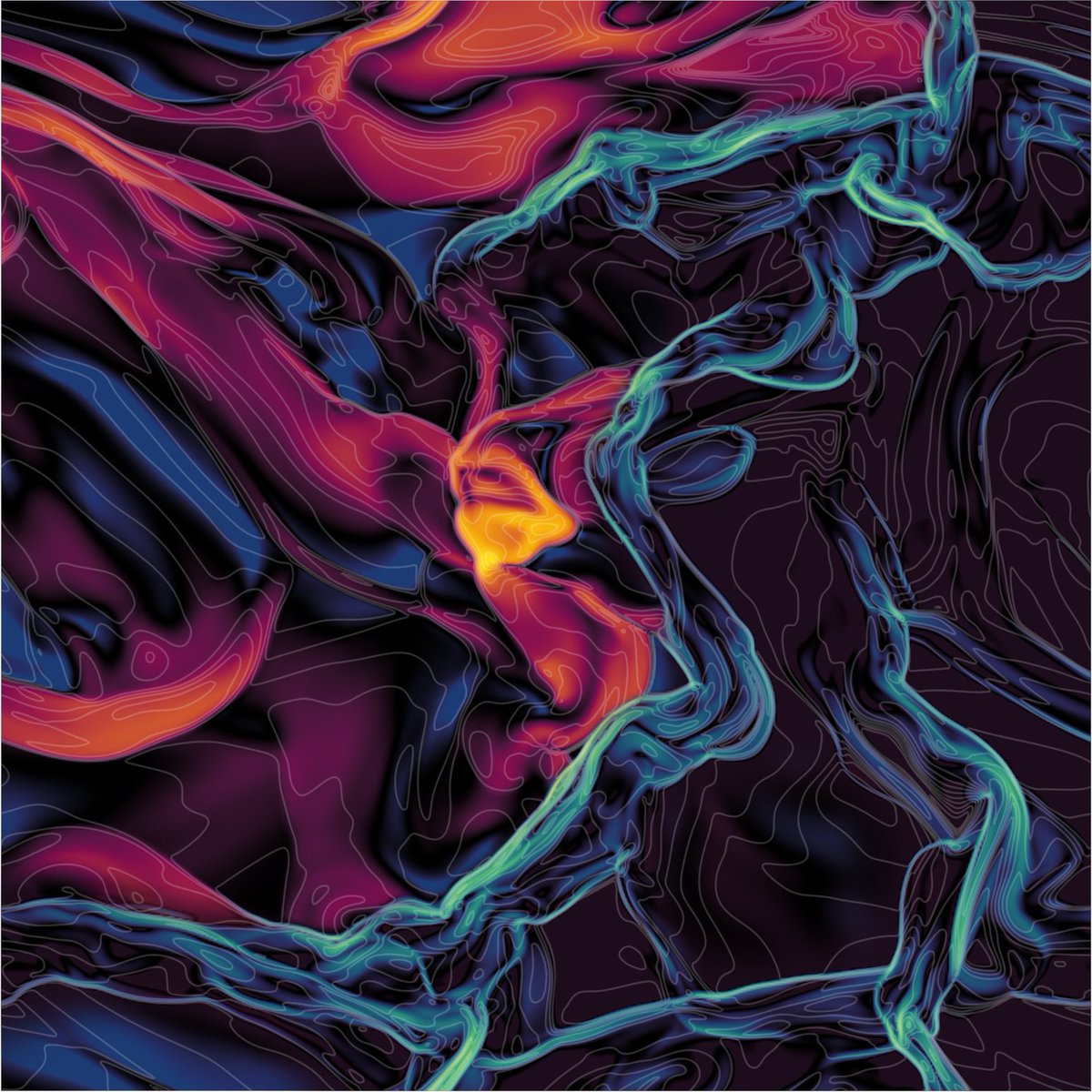 "The larger one’s ignorance, the stronger the magnetic fields." – Lodewijk Woltjer

I present you with a close-up from one of my simulations, diving into the chaotic world of turbulent plasma in the intracluster medium!